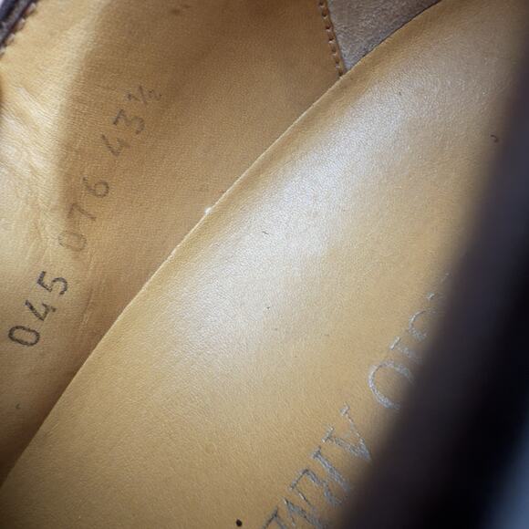 Giorgio Armani Lace Up Brown Suede Shoes Size 43.5 US 10.5 - Picture 11 of 13